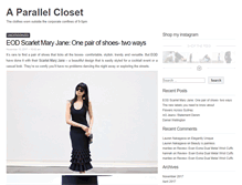 Tablet Screenshot of aparallelcloset.com